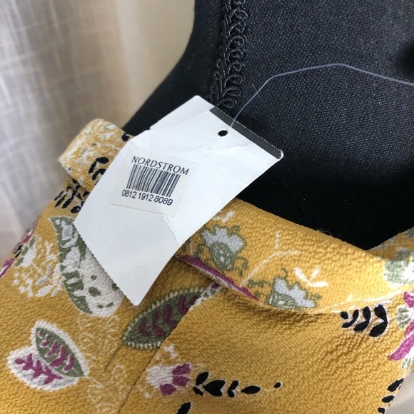 Bobeau Yellow Floral Midi Dress NWT - Picture 9 of 15